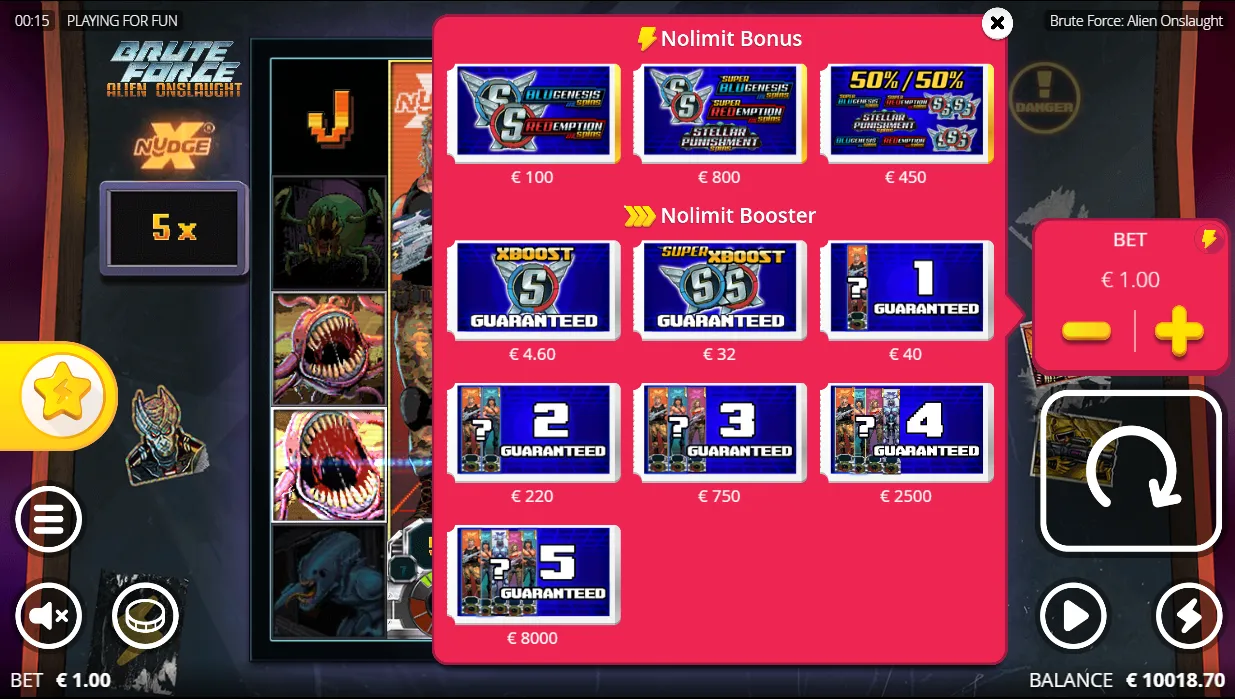 Brute Force: Alien Onslaught Slot